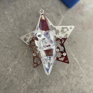 Swarovski 3d Silver and Crystal Star Ornament